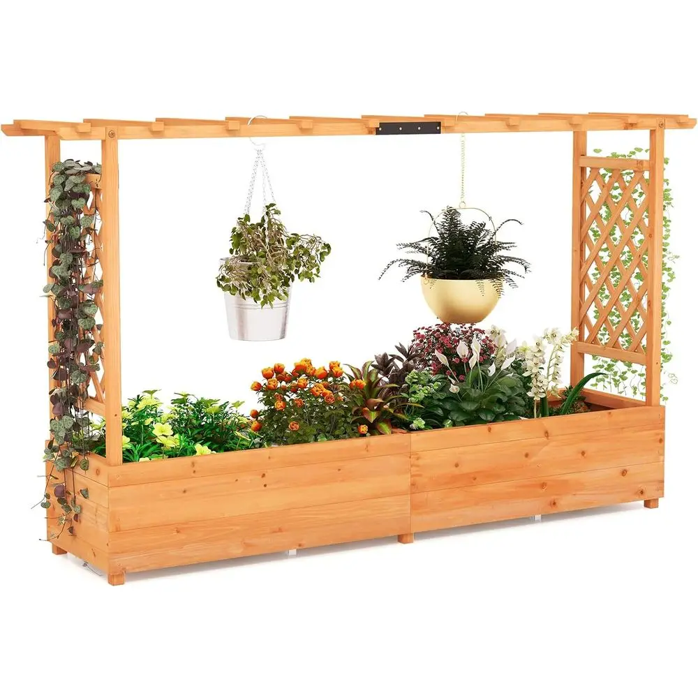 Hanging Planter Basket - Canteiro Elevado 45 com Treliça Arqueada,
