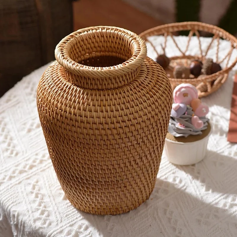 Cesta de vime rattan pendurado - Hanging Planter Basket avaliação e preço