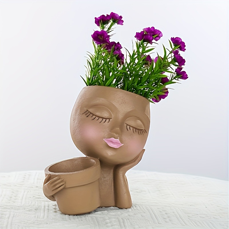 Vaso de plantador de rosto – v - Gardening Tools Cute avaliação e preço